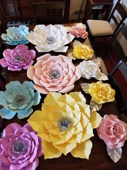 Paper flowers and paper roses
