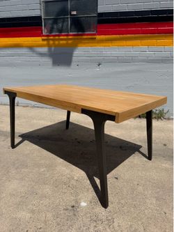 Crate & Barrel Lakin White Oak Dining Table