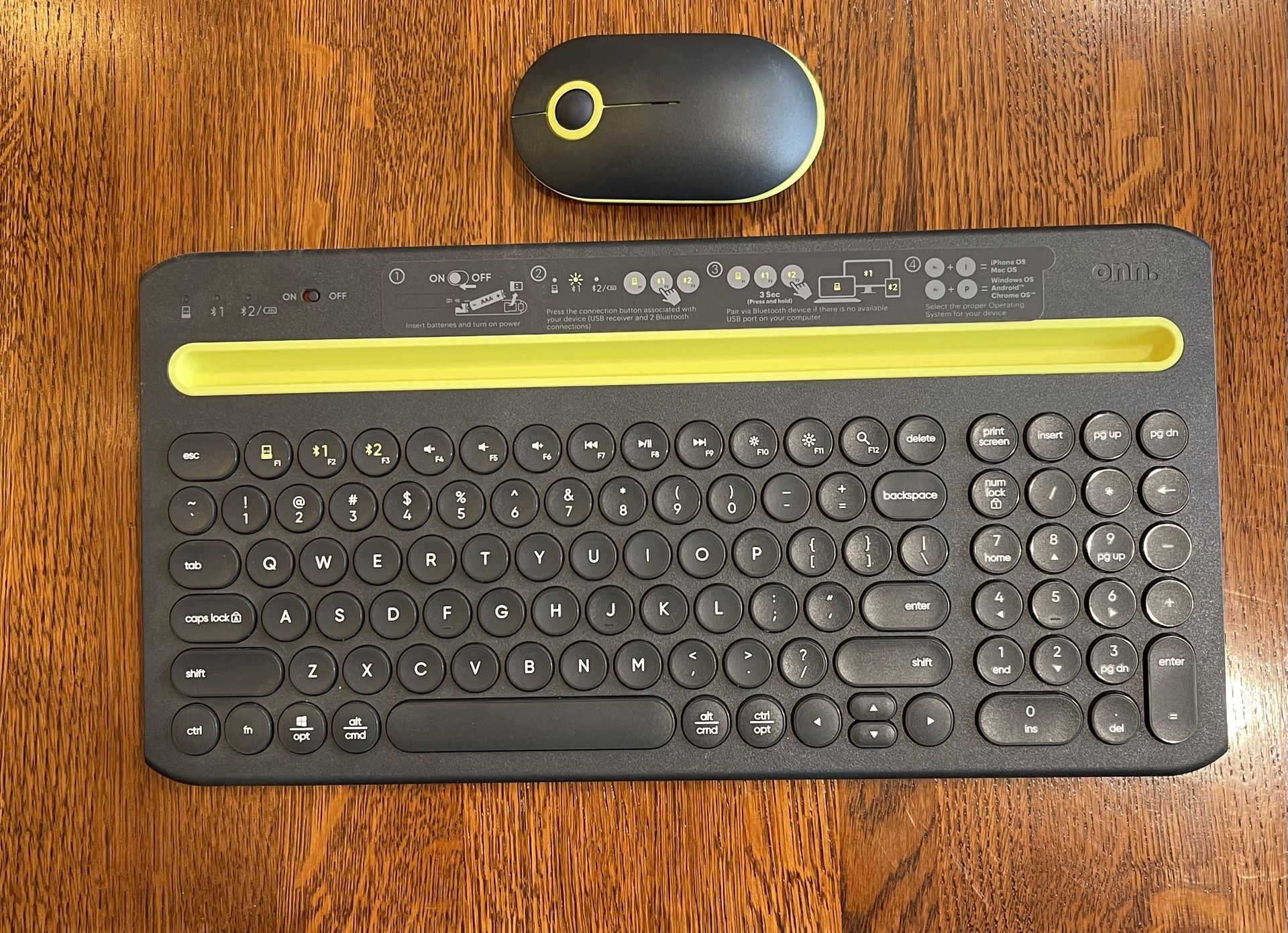WIRELESS/BLUETOOTH KEYBOARD & MOUSE
