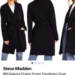 NWT Steve Madden BB Dakota Drap Cardigan Coat 
