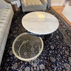 Marble Coffee Table And End Table 
