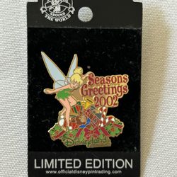 Disneyland Resort Tinkerbell Seasons Greetings 2002 Disney pin