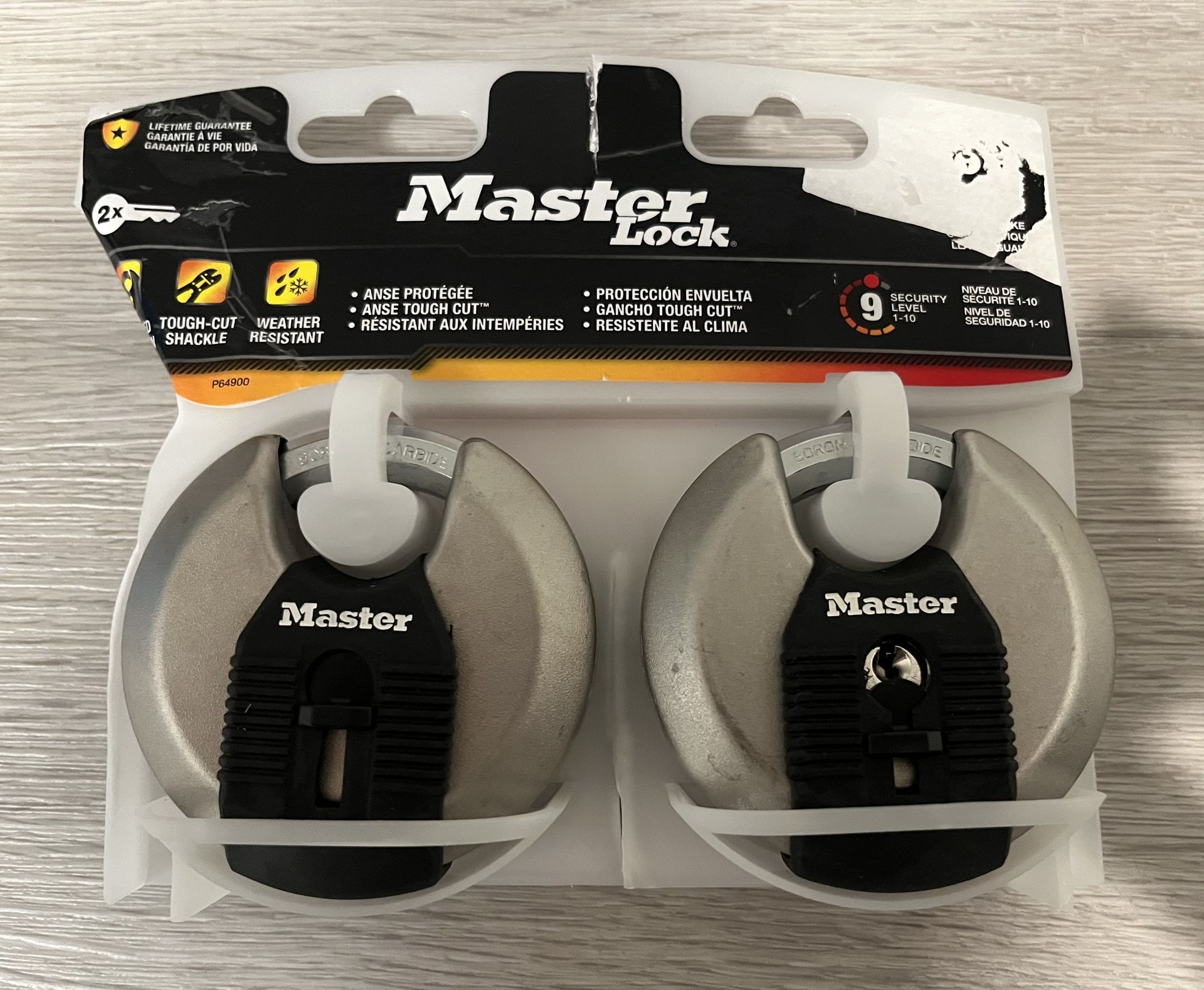 Master Lock Heavy Duty Outdoor Shrouded Padlock with Key, 2 Pack