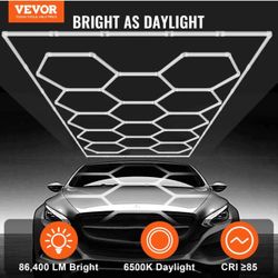 14 Hexagon Garage Lights Honeycomb LED 