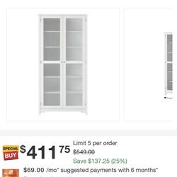 Used Book Case With Glass Doors 
