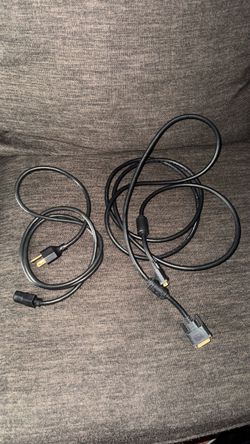 DVI Cable and Power Cord Bundle