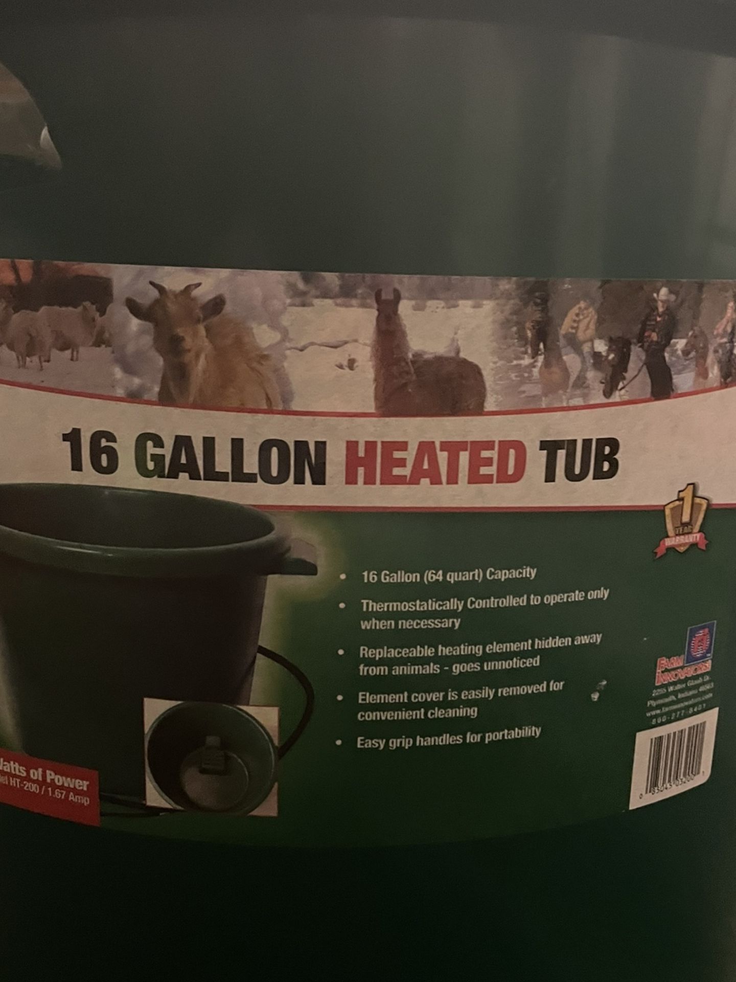 16 Gallon Heated Bucket