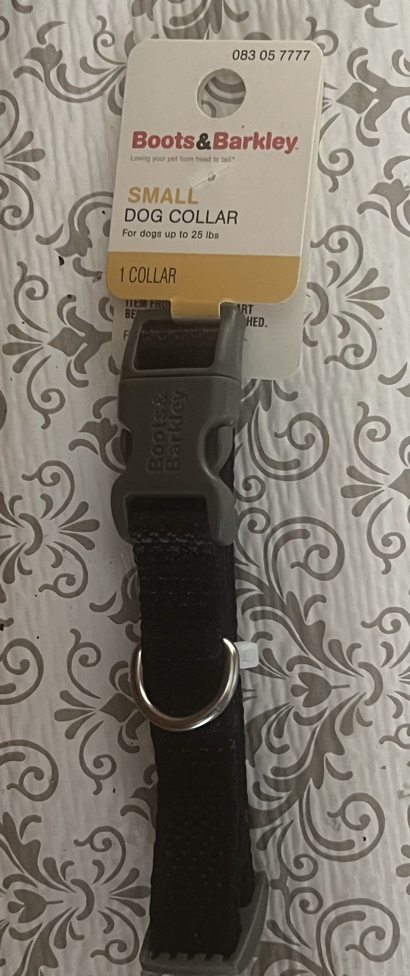 Boots & Barkley Adjustable Small Dog Collar - Black NWT