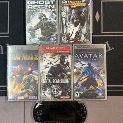 PSP 3000 with 5 games