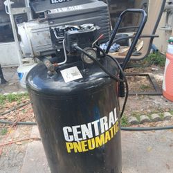 Sell As Is Big Air Compressor Just Needs 6 Bolts /Mortor Works Prefect N Orange Hose 30 Feet Hose 