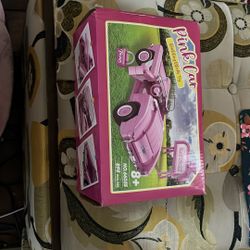 Building Block Pink Car 898 Pieces