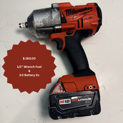 Milwaukee FUEL M18 Impact Wrench w/ 3.0 Xc Battery