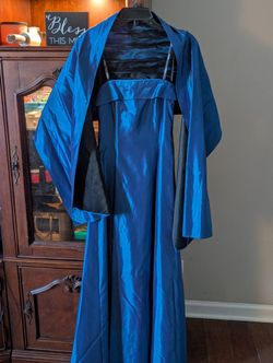 Blue Strapless Gown Size 3/4