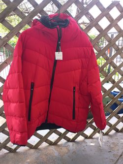 Brand New NWT Calvin Klein Men's Puffer Jacket – Red, Size XXL