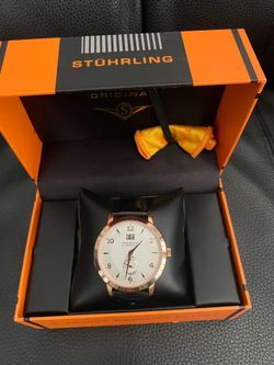 Stuhrling Mens Rose Gold Color Automatic Dress Watch