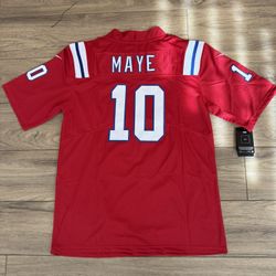 Men’s New England Patriots Drake Maye Red Stitched Jersey, S To 3Xl