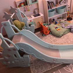 4 In 1 Swing Slide Basketball Hoop and Toy Storage