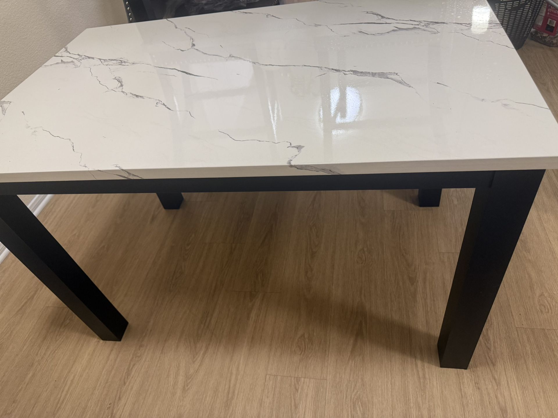 Faux Marble Dining Table Only