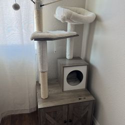 Cat Tree With Litter Box