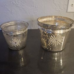 Brand NEW Mercury Glass  Vase/Pot/Candle Holders