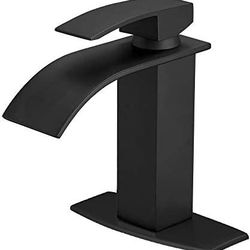 Single Hole Single Handle Bathroom Sink Faucet- Matte Black