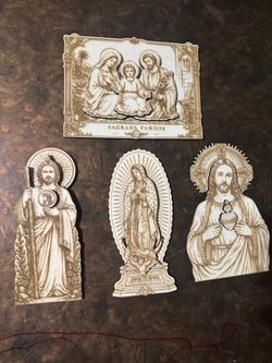 Laser Engraved Wood Catholic Religious Cutouts and Layered Pieces
