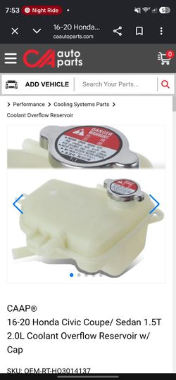 Honda Civic Coolant Tank