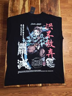 Deshire/Demon Slayer Tanjiro Men's Black Graphic Tee