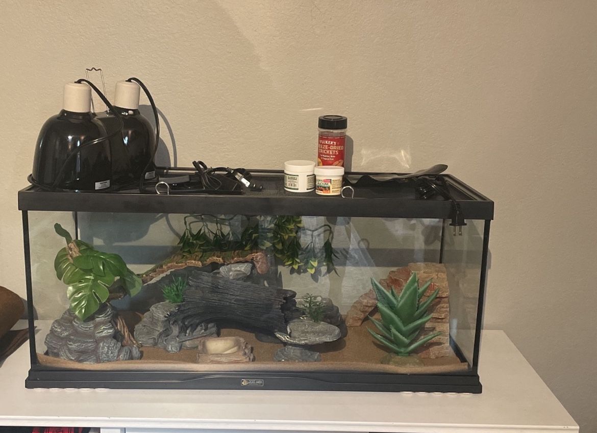 ZooMed tank with Accessories