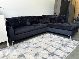 😍 Brand New Black L Shape Sectional Sofa/couch with Pillows | Pay After Delivery 🍁