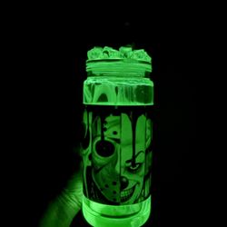 Handcrafted Custom Glow-In-Dark Cup - with 3D Lid - Ships free from Texas
