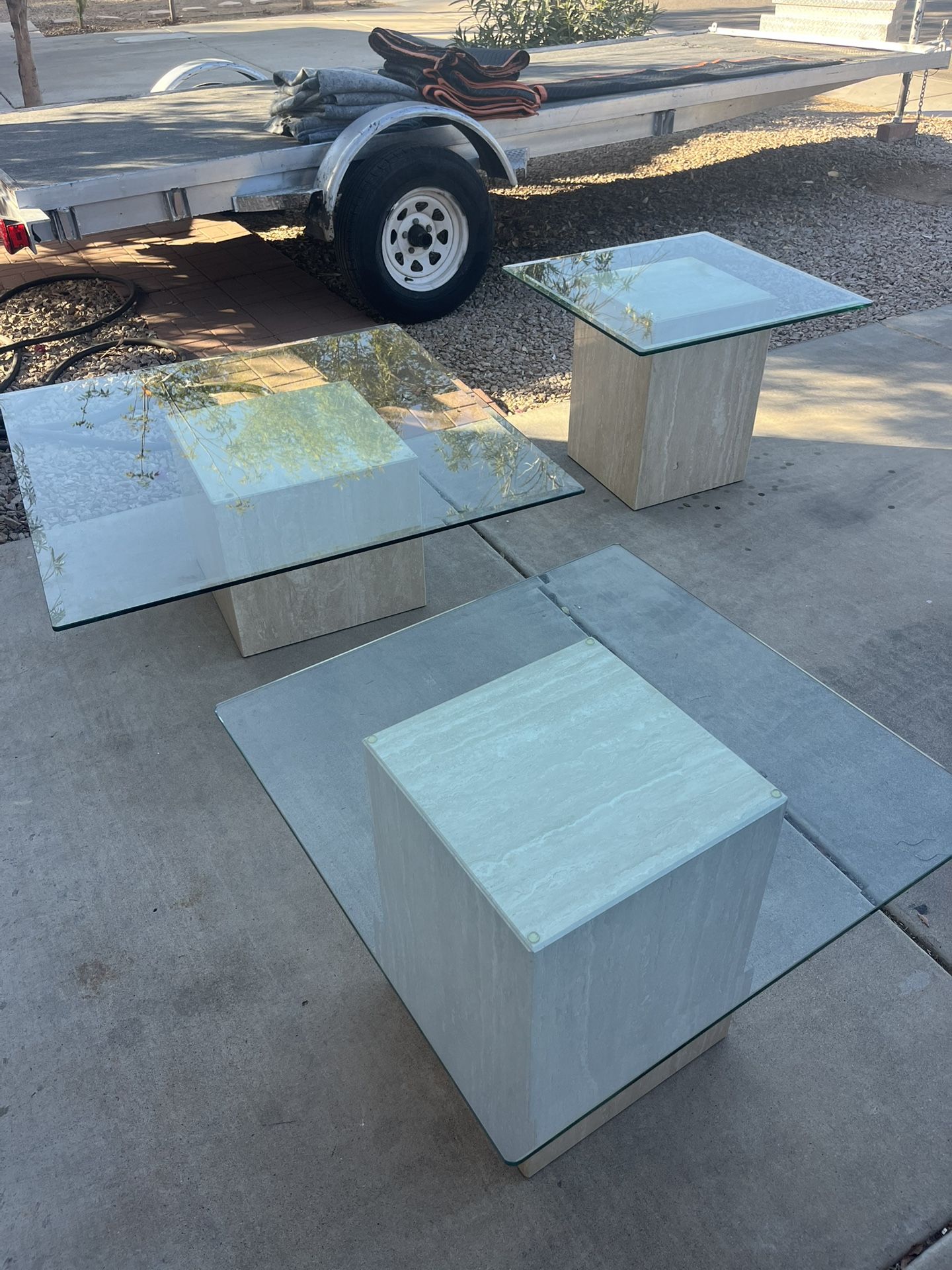 One Coffee Table With Two Side Tables
