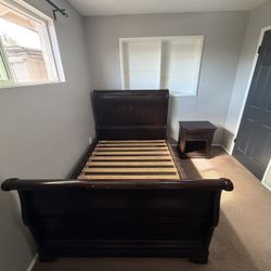 Stanley Full Size Bed Frame, Mattress And Night Stand !!!