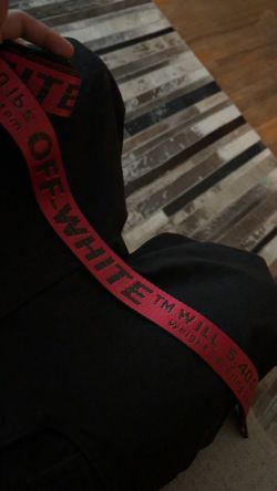 off white belt red and black