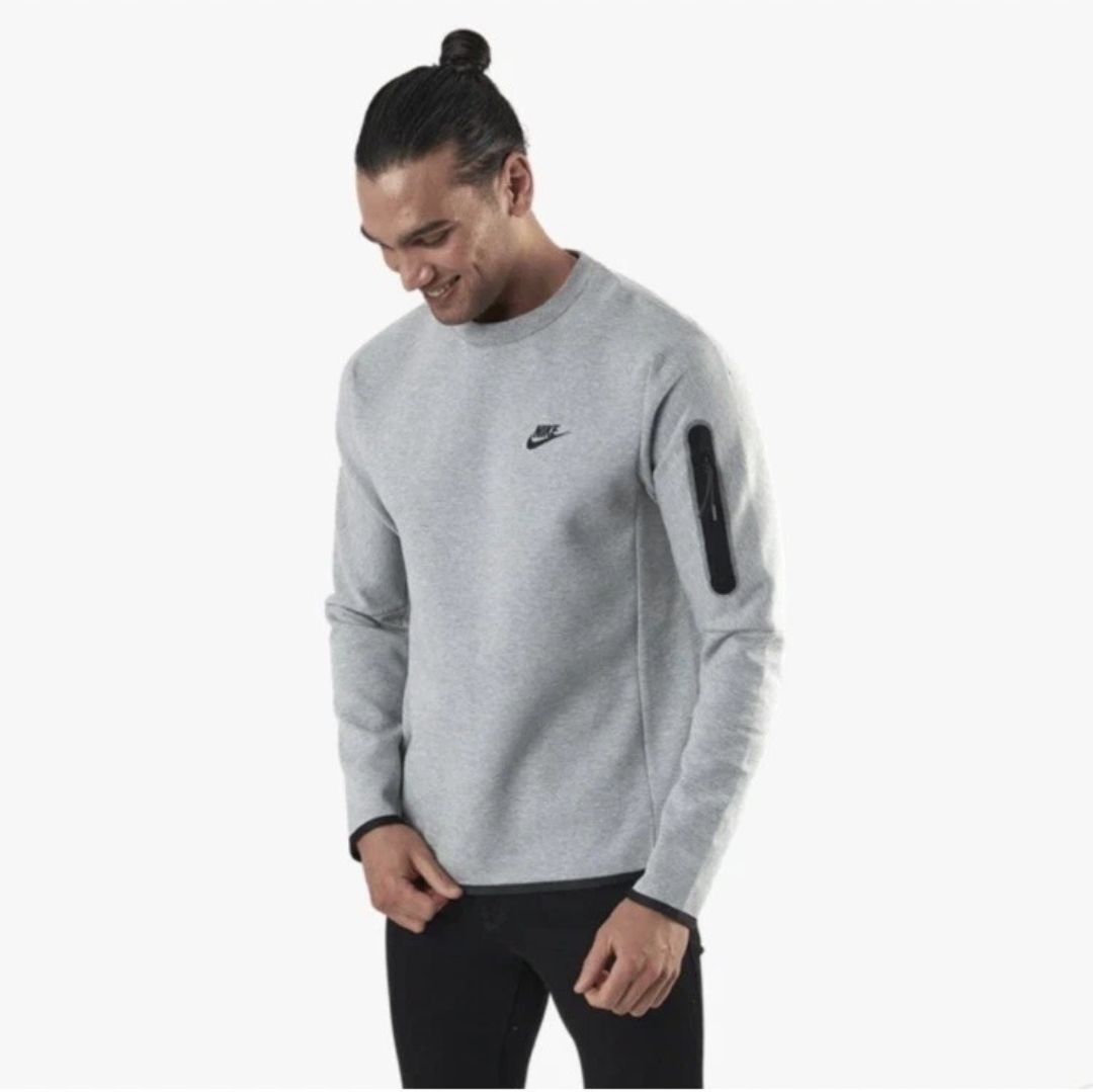 Brand new Nike Sportswear Tech Fleece Crew Neck Sweatshirt Grey Mens Medium CU4505-063