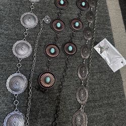 Concha Chain Belts & Cowgirl Earrings 🐮 