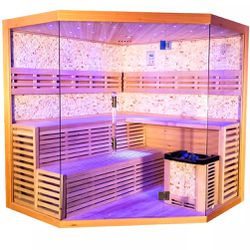 SAUNA - Smartmak Traditional wood Steam sauna room. Brand New Still In Box
