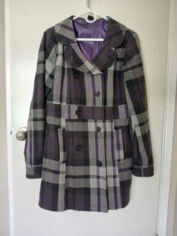 Volcom Vintage Plaid Peacoat Size L