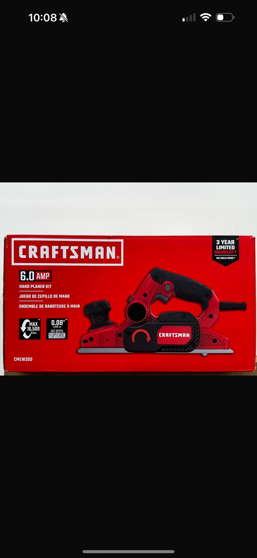 Craftsman handheld planer