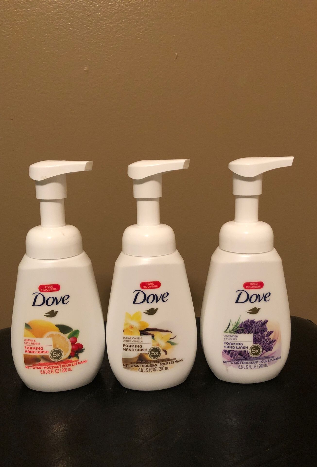 3 Dove foaming hand soap
