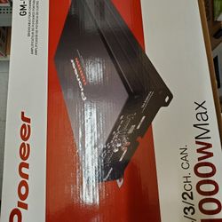 AMPLIFICADOR PIONEER 1000W 2 CANALES 150W RMS X 2 - 240W RMS 40 HZ PARA 500HZ REFERZO 6DB A 12DB