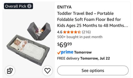 ENITYA Toddler Travel Bed