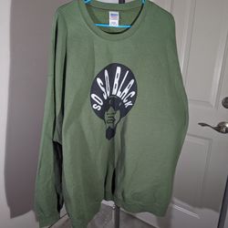 VINTAGE Gildan Sweatshirt Crew Neck Fleece So So Black Men's Size 5XL