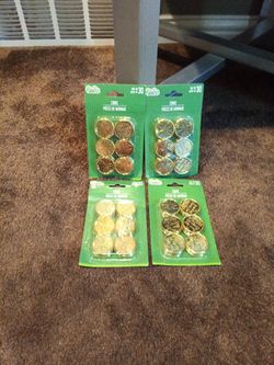 St. Patrick's Day Gold Plastic Coins (4-Pack Bundle)