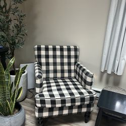 Black Checkerboard Armchair 