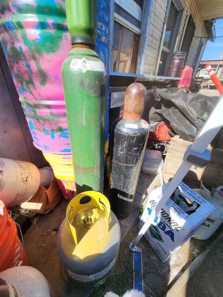 Oxygen And Acetylene And Brazing Torch