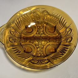 Vintage Indiana Glass Divided Killarney-Marigold pattern Relish / Candy / Snack Dish