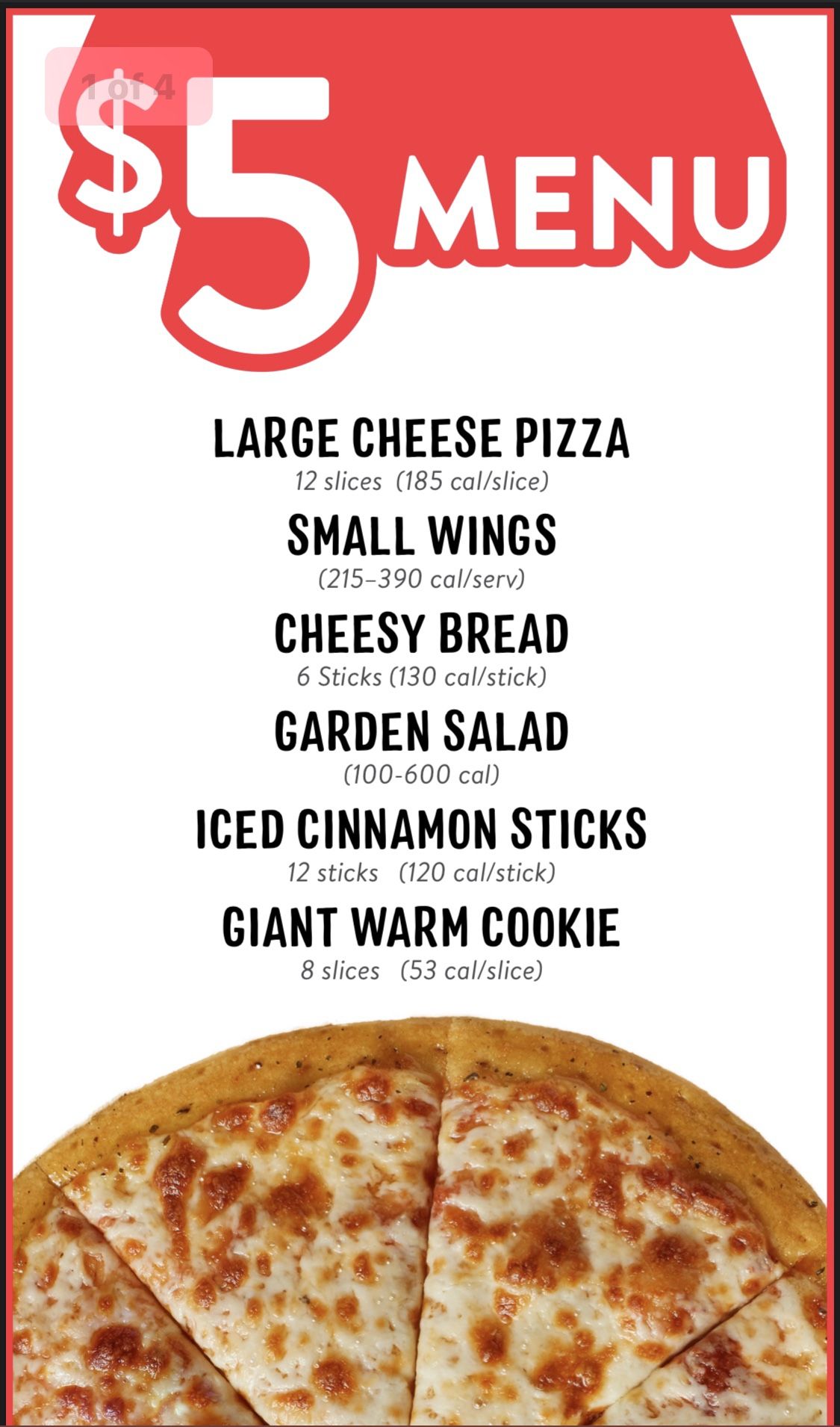 Chuck E. Cheese dinner options!