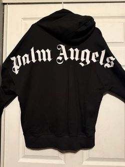 Palm Angels Mens Black Graphic Logo Hoodie. Size Large.