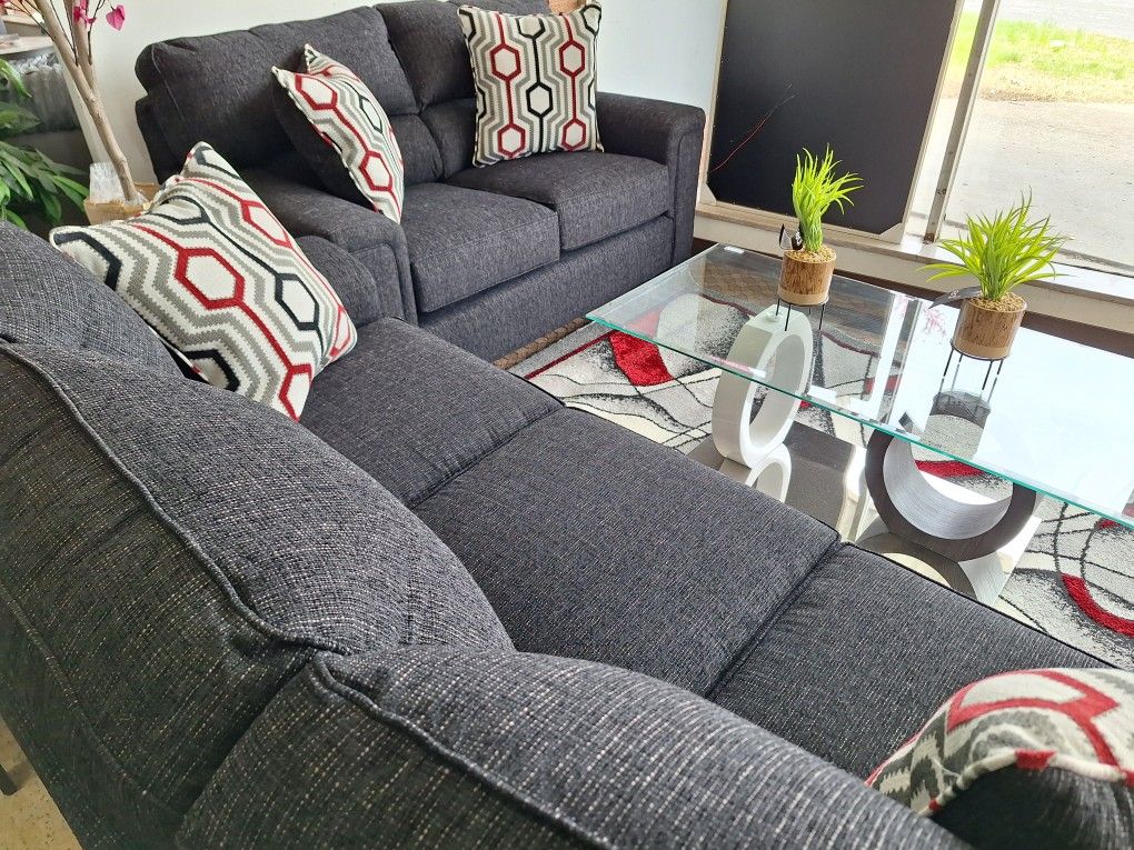 Onyx 2pc Sofa And Loveseat